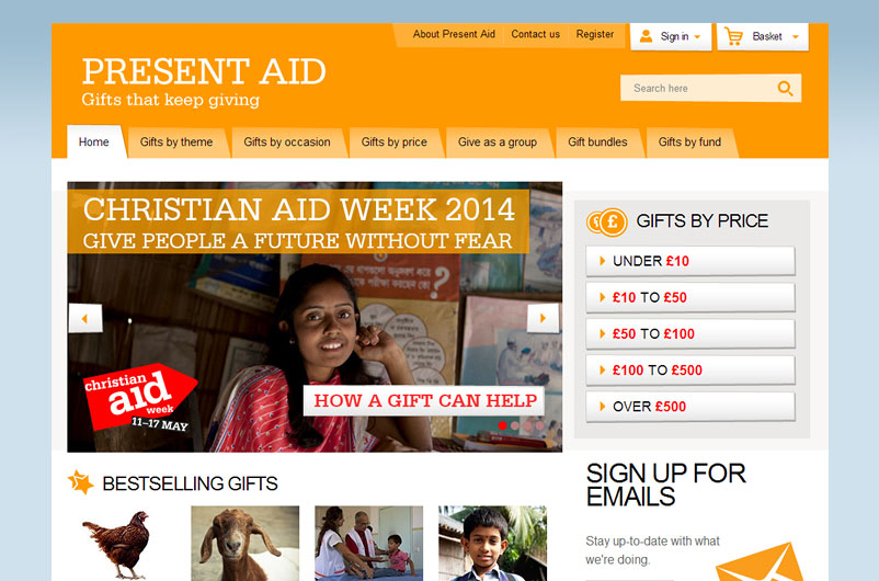 present-aid-website